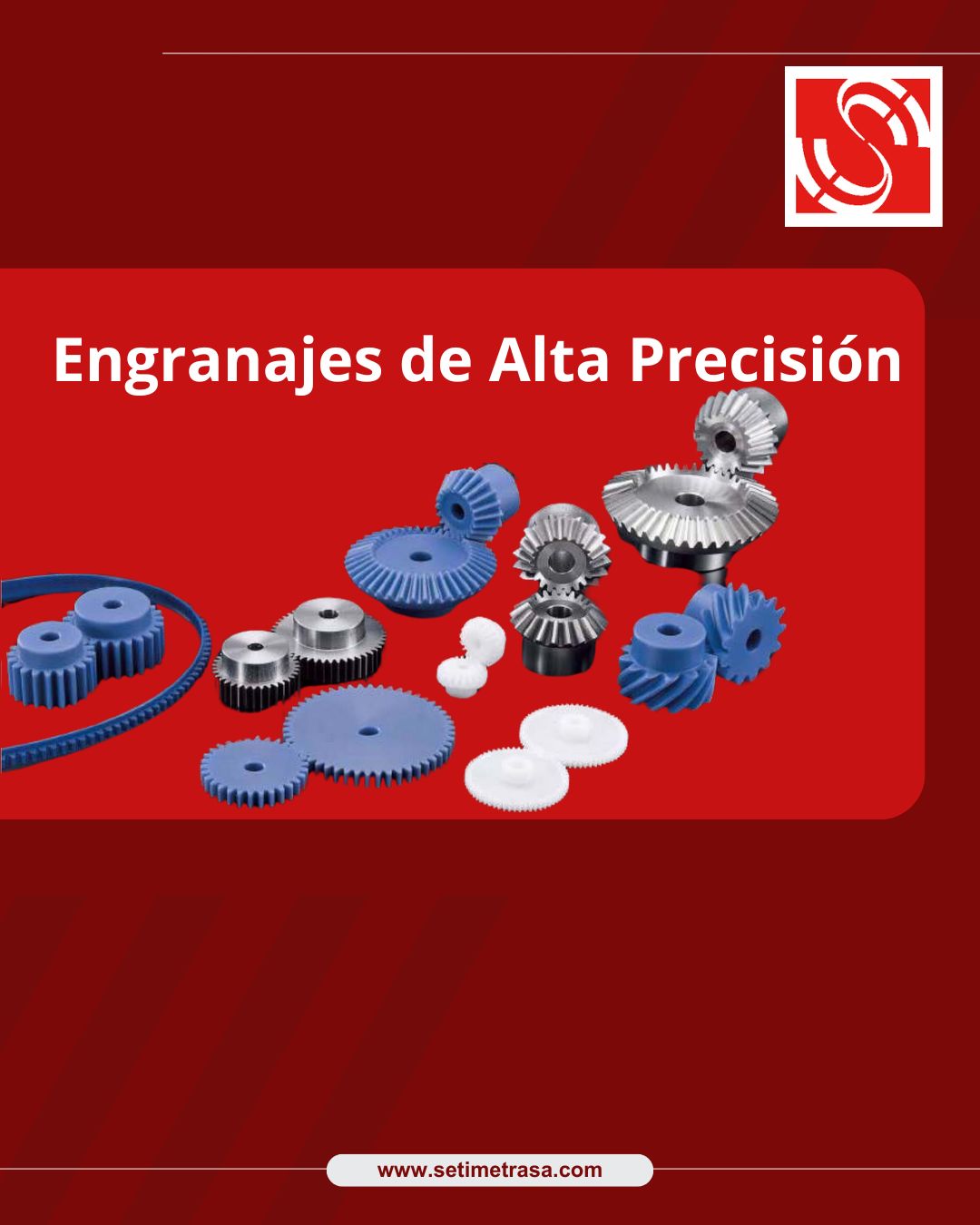 Engranajes industriales de alta precisión montados en sistema mecánico