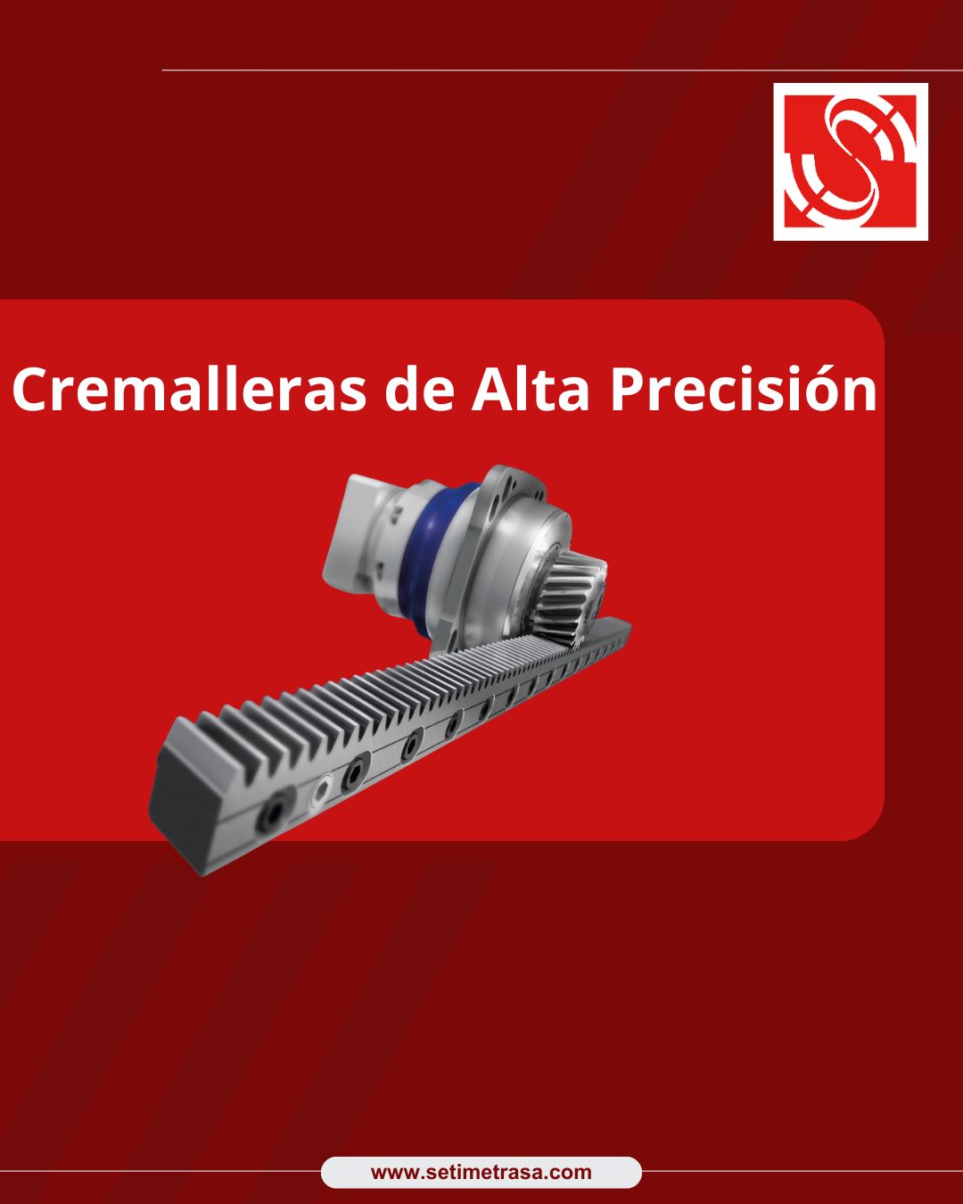 Cremalleras de alta precisión de Wittenstein instalada en maquinaria industrial