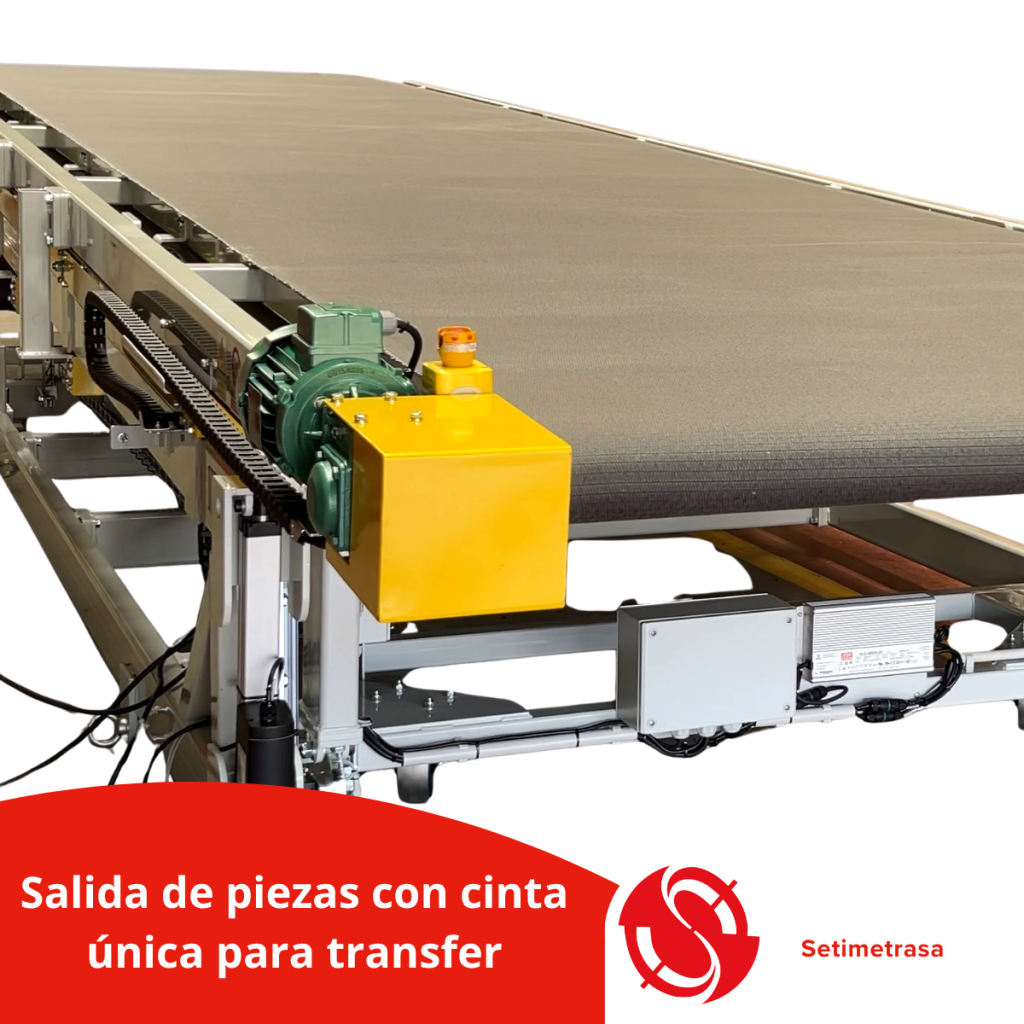 Cintas transportadoras para la industria de la estampación, salida de piezas de prensa cinta única