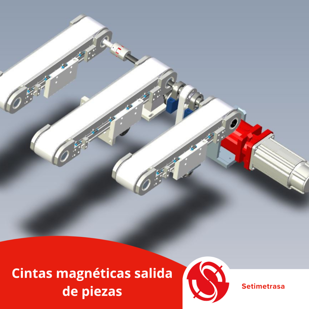 Cintas transportadoras para la industria de la estampación, cintas magnéticas salida de piezas