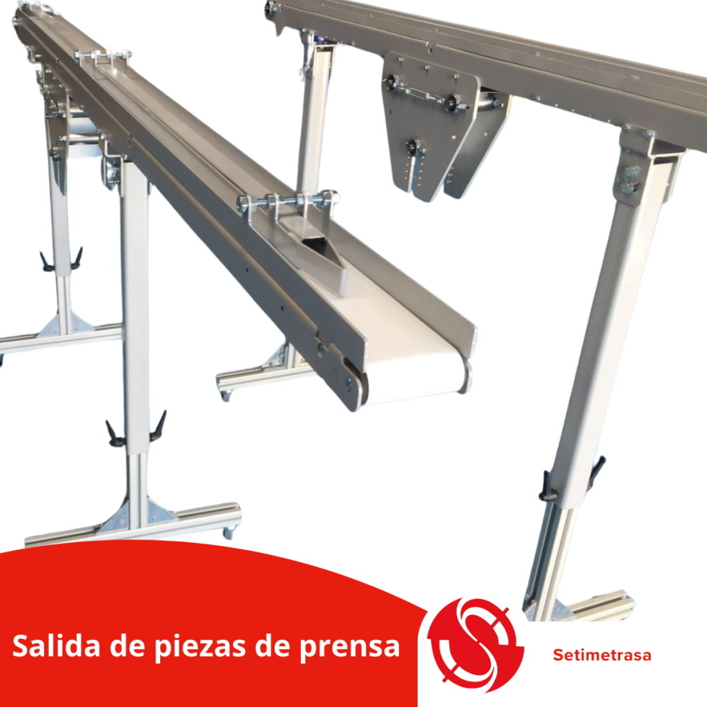 Cintas transportadoras para la industria de la estampación, salida de piezas de prensa
