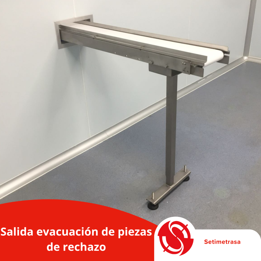 Cintas transportadoras para la industria de la estampación, salida de piezas de rechazo