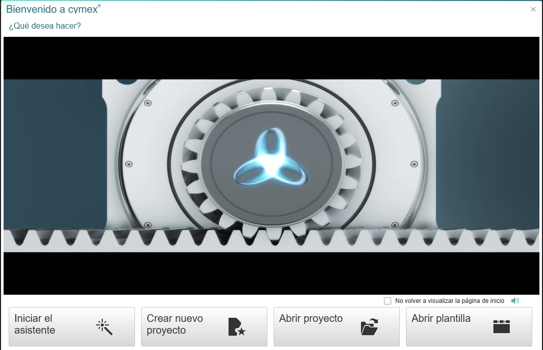 Interfaz del software cymex de WITTENSTEIN alpha para el cálculo de reductores planetarios y motores.